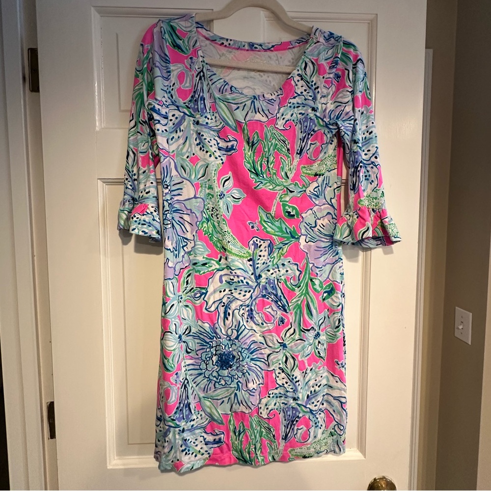Lilly Floral Pink and Green Women's Dress
